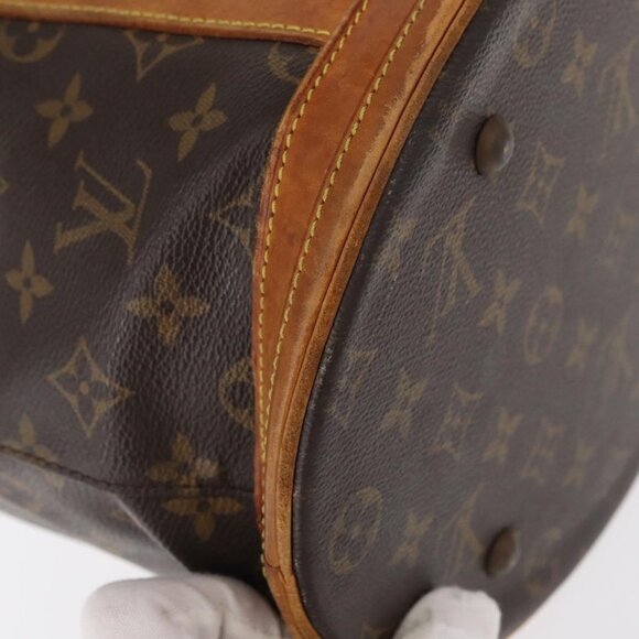 Authentic LOUIS VUITTON Monogram Bucket GM Shoulder Bag M42236 LV - Picture 4 of 16